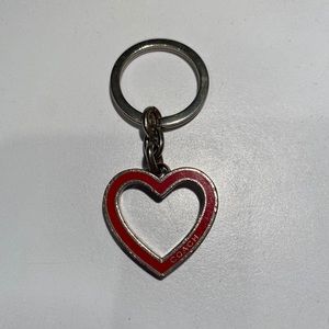 Coach heart keychain